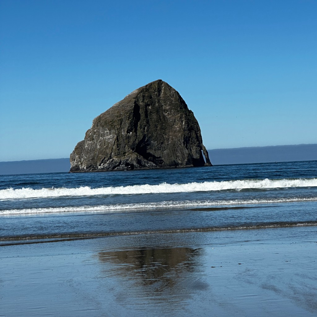 Haystack Rock in Pacific City, Oregon 19 June 2024